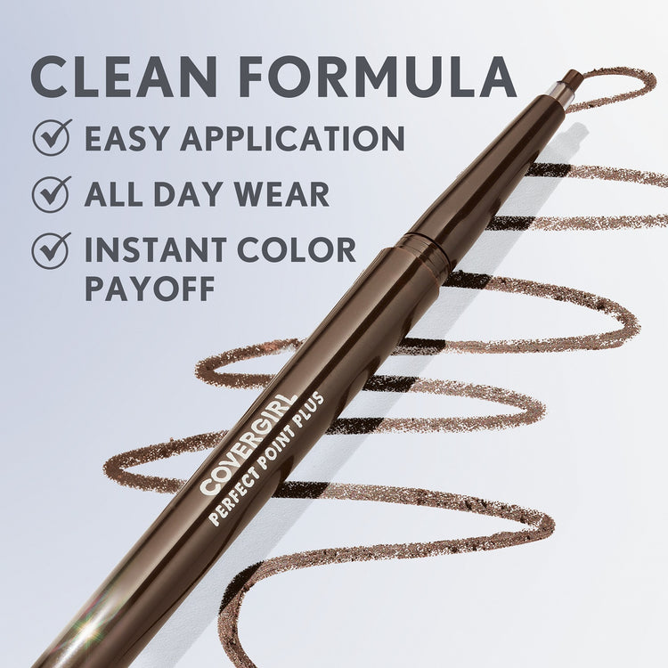 NEW & IMPROVED CLEAN FORMULA: Covergirl’s iconic #1 eyeliner, now clean. Formulated without talc, paraben and mineral oil. EASY APPLICATION: Effortless glide and less breakage for a perfect line. INSTANT COLOR PAYOFF, ALL-DAY WEAR: Instant, rich color in one stroke that lasts all day.