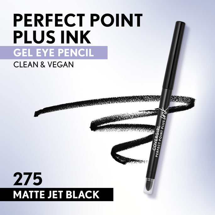 This Covergirl Perfect Point Plus Ink Gel Eye Pencil glides like gel and stays on like ink with a clean, vegan formula that's infused with vitamin E and ceramide. Formulated without paraben, talc, mineral oil, and fragrance, the highly pigmented matte and shimmery gel eyeliner shades provide instant color payoff. Easy