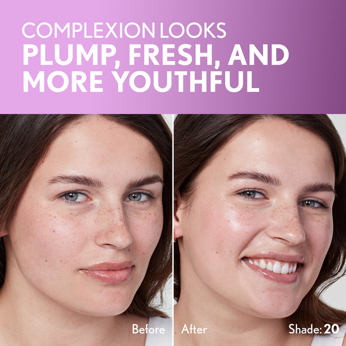 Covergirl Simply Ageless Skin Perfector Essence Foundation, Tinted Skin Perfector, Skincare Makeup Hybrid, Sheer Tint, Radiant Finish, Skin-Like Finish, Vegan Formula, 1.05oz