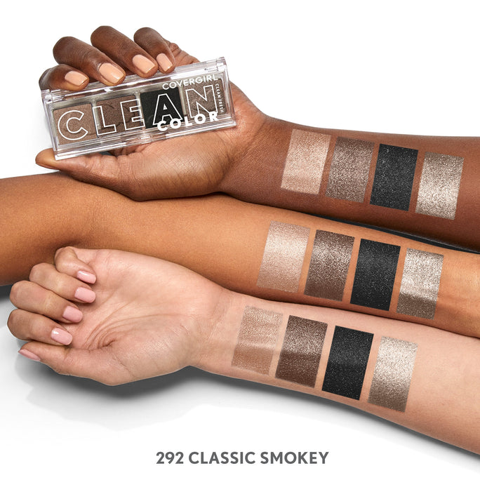 Soft as a cloud, with COVERGIRL Clean Fresh Clean Color Eyeshadow what you see is exactly what you get. Universally flattering, this eyeshadow boasts 3 different finishes that glide effortlessly onto your skin in one swift swipe. The sky is the limit with these matte, metallic and shimmer shades!