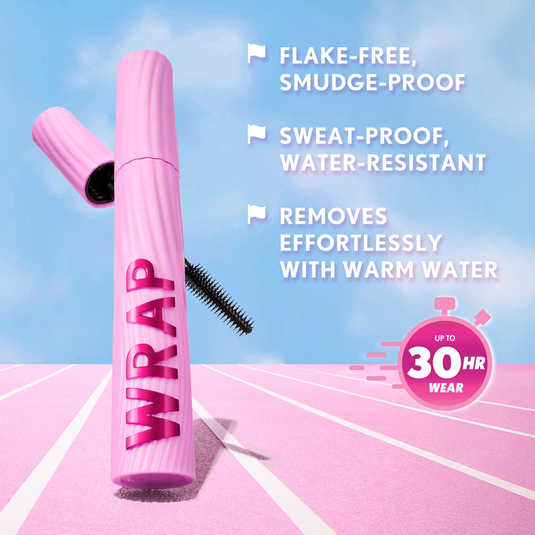 Go the distance with the high-performance COVERGIRL Eye Enhancer Wrap Tubing Mascara. Get a lash extension effect that is clump-free, flake-free and smudge-proof for up to 30 hours. Ultra-stretch, lightweight tubes wrap lashes for instant definition, extended length and lift. Formula is sweat- and waterproof yet remove