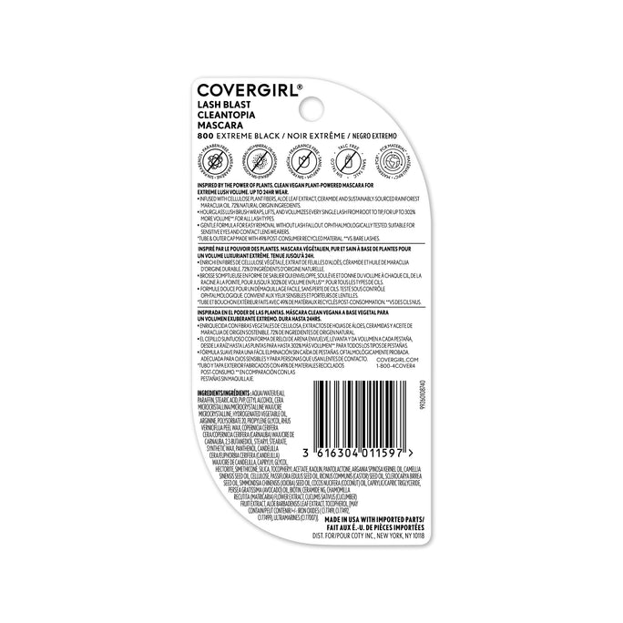 The Covergirl Lash Blast Cleantopia Mascara is the brand’s first plant-powered clean vegan mascara formulated with 100% cellulose plant fibers. Its clean, vegan formula is made with 72% natural origin ingredients and infused with aloe leaf extract, ceramide and sustainably sourced rainforest maracuja oil. The hourglass