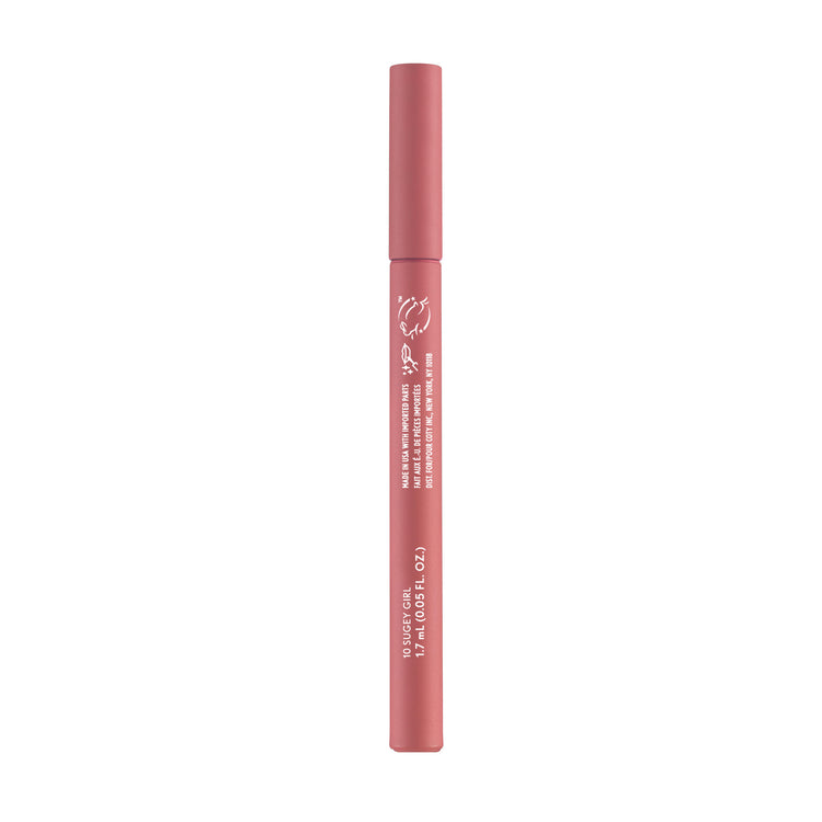 Non-drying, lightweight buildable lipstain that stays put, doesn’t feel tight and feels fresh all day. In just 1 swipe, color glides on smooth and precision pen allows for an effortless application. Try this stain as a lip liner for your perfect lip combo look.