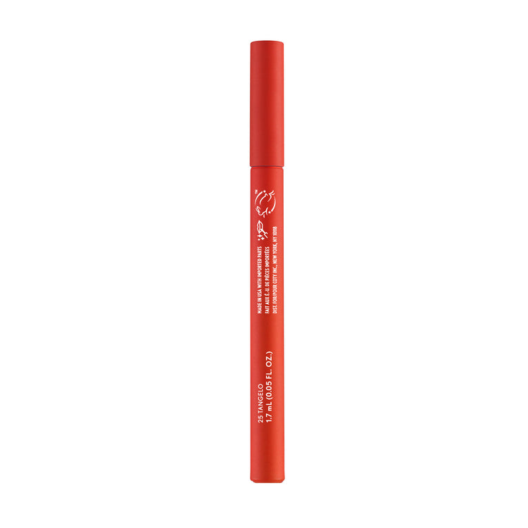 Non-drying, lightweight buildable lipstain that stays put, doesn’t feel tight and feels fresh all day. In just 1 swipe, color glides on smooth and precision pen allows for an effortless application. Try this stain as a lip liner for your perfect lip combo look.