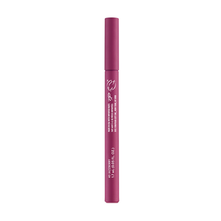 Non-drying, lightweight buildable lipstain that stays put, doesn’t feel tight and feels fresh all day. In just 1 swipe, color glides on smooth and precision pen allows for an effortless application. Try this stain as a lip liner for your perfect lip combo look.