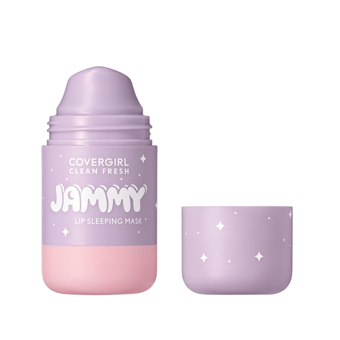 Wake up to glowy, restored lips with the COVERGIRL Clean Fresh Jammy Lip Sleeping Mask. The thick, creamy formula is infused with Vitamin E and Shea Butter and over 90% moisturizing ingredients, including antioxidant-rich Avocado and Grape Seed oils. It works overnight to visibly firm and reduce the look of lip lines,