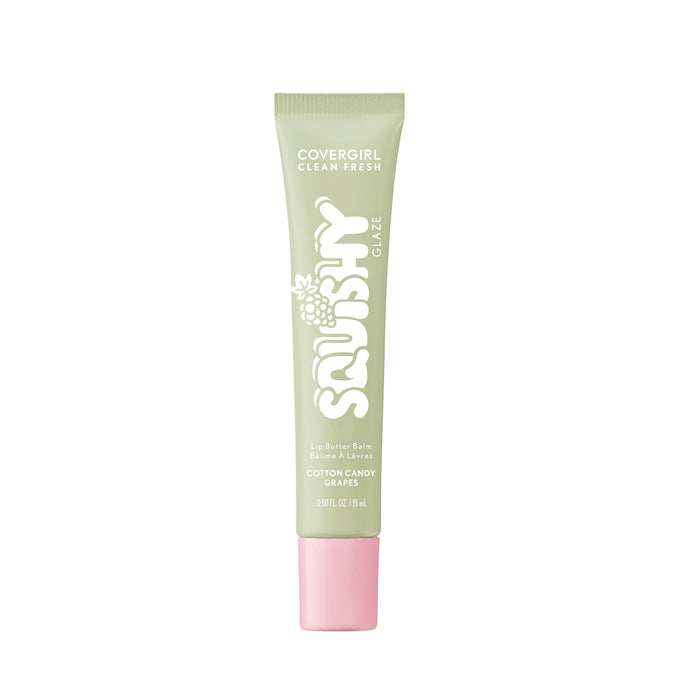 Get squishy hydration and bouncy shine with Clean Fresh Squishy GlazeTM Lip Butter Balm. This tinted glaze bursting with irresistibly squishy flavor delivers up to 9 hours of hydration. Lips look fuller, plump and supple smooth. The buttery formula, infused with Essential Fatty Acids, Hyaluronic Acid, Shea Butter, and