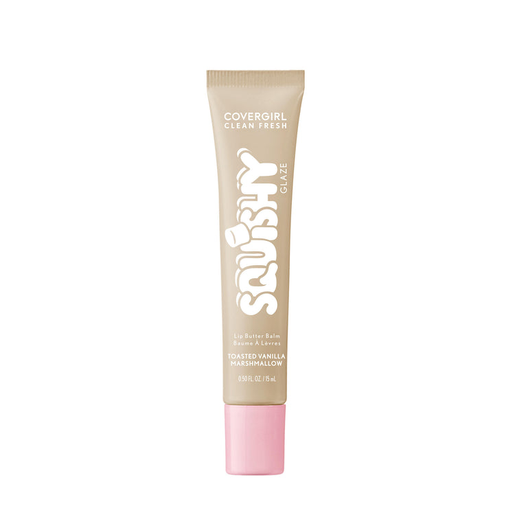Get squishy hydration and bouncy shine with Clean Fresh Squishy GlazeTM Lip Butter Balm. This tinted glaze bursting with irresistibly squishy flavor delivers up to 9 hours of hydration. Lips look fuller, plump and supple smooth. The buttery formula, infused with Essential Fatty Acids, Hyaluronic Acid, Shea Butter, and