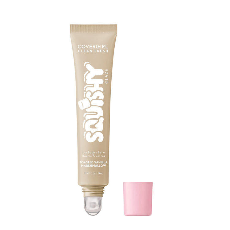 Get squishy hydration and bouncy shine with Clean Fresh Squishy GlazeTM Lip Butter Balm. This tinted glaze bursting with irresistibly squishy flavor delivers up to 9 hours of hydration. Lips look fuller, plump and supple smooth. The buttery formula, infused with Essential Fatty Acids, Hyaluronic Acid, Shea Butter, and