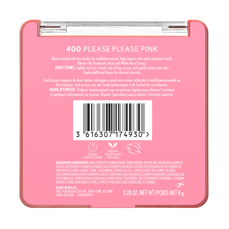 Get cheeky with the TruBlend Skin Enhancer Baked Luminous Blush. Swirled with two shades for unique, multidimensional, high-impact pop and a luminous finish. Baked with Hyaluronic Acid and White Rose Extract to help hydrate and soothe skin. Available in 4 shades.