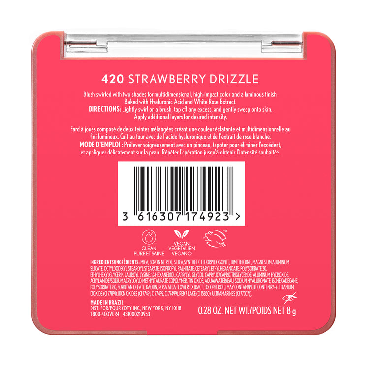 Get cheeky with the TruBlend Skin Enhancer Baked Luminous Blush. Swirled with two shades for unique, multidimensional, high-impact pop and a luminous finish. Baked with Hyaluronic Acid and White Rose Extract to help hydrate and soothe skin. Available in 4 shades.