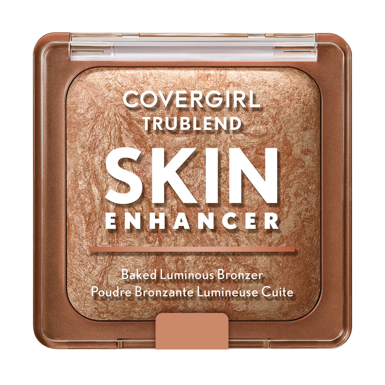Get a “just-off-the-beach” glow with the COVERGIRL TruBlend Skin Enhancer Baked Luminous Bronzer. Swirled with two shades for unique, multidimensional, sun-kissed warmth and a luminous finish. Baked with Hyaluronic Acid and White Rose Extract to help hydrate and soothe skin. Available in 4 shades.
