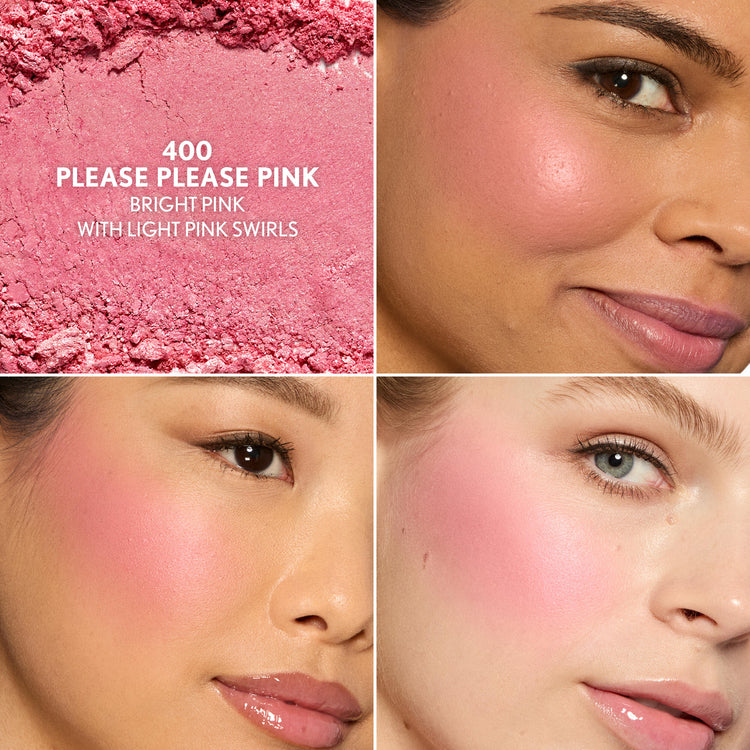 Get cheeky with the TruBlend Skin Enhancer Baked Luminous Blush. Swirled with two shades for unique, multidimensional, high-impact pop and a luminous finish. Baked with Hyaluronic Acid and White Rose Extract to help hydrate and soothe skin. Available in 4 shades.