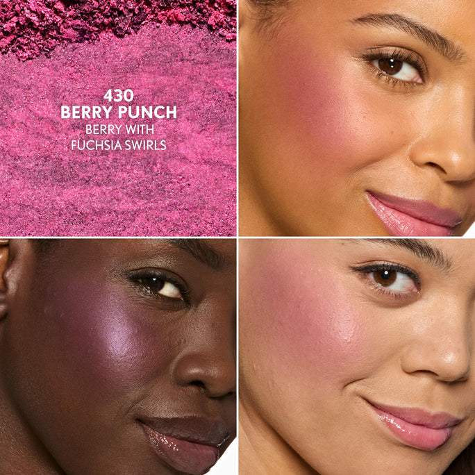 Get cheeky with the TruBlend Skin Enhancer Baked Luminous Blush. Swirled with two shades for unique, multidimensional, high-impact pop and a luminous finish. Baked with Hyaluronic Acid and White Rose Extract to help hydrate and soothe skin. Available in 4 shades.