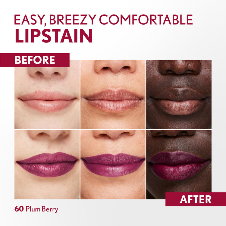 Non-drying, lightweight buildable lipstain that stays put, doesn’t feel tight and feels fresh all day. In just 1 swipe, color glides on smooth and precision pen allows for an effortless application. Try this stain as a lip liner for your perfect lip combo look.
