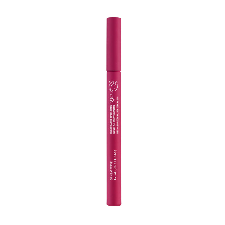 Non-drying, lightweight buildable lipstain that stays put, doesn’t feel tight and feels fresh all day. In just 1 swipe, color glides on smooth and precision pen allows for an effortless application. Try this stain as a lip liner for your perfect lip combo look.