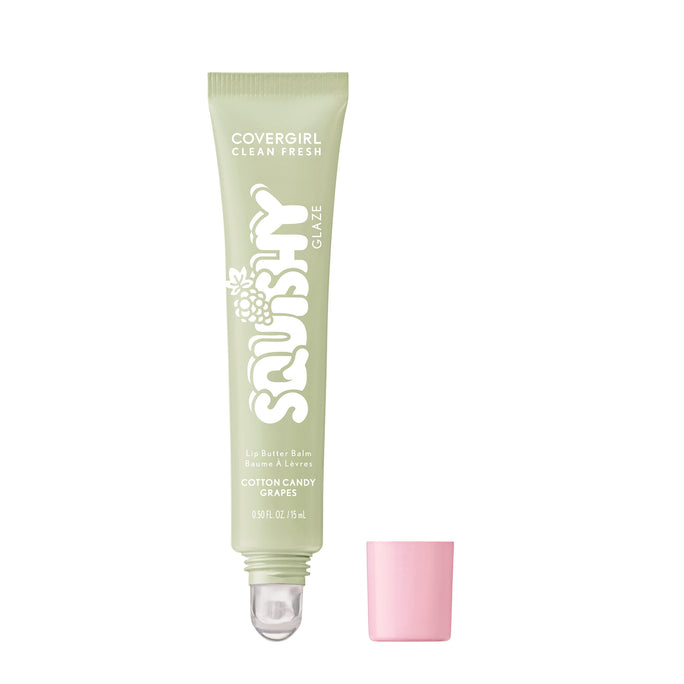 Get squishy hydration and bouncy shine with Clean Fresh Squishy GlazeTM Lip  Butter Balm. This tinted glaze bursting with irresistibly squishy flavor delivers up to 9 hours of hydration. Lips look fuller, plump and supple smooth. The buttery formula, infused with Essential Fatty Acids, Hyaluronic Acid, Shea Butter, and