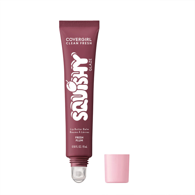 Get squishy hydration and bouncy shine with Clean Fresh Squishy GlazeTM Lip  Butter Balm. This tinted glaze bursting with irresistibly squishy flavor delivers up to 9 hours of hydration. Lips look fuller, plump and supple smooth. The buttery formula, infused with Essential Fatty Acids, Hyaluronic Acid, Shea Butter, and