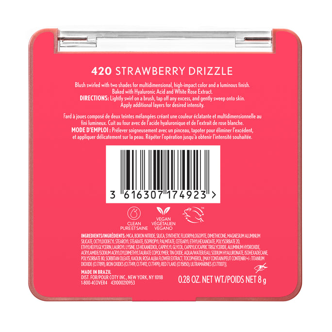 Get cheeky with the TruBlend Skin Enhancer Baked Luminous Blush. Swirled with two shades for unique, multidimensional, high-impact pop and a luminous finish. Baked with Hyaluronic Acid and White Rose Extract to help hydrate and soothe skin. Available in 4 shades.