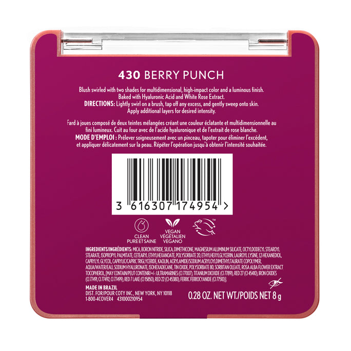 Get cheeky with the TruBlend Skin Enhancer Baked Luminous Blush. Swirled with two shades for unique, multidimensional, high-impact pop and a luminous finish. Baked with Hyaluronic Acid and White Rose Extract to help hydrate and soothe skin. Available in 4 shades.