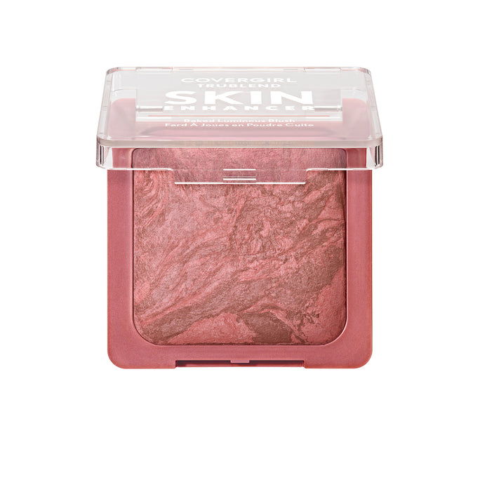 Get cheeky with the TruBlend Skin Enhancer Baked Luminous Blush. Swirled with two shades for unique, multidimensional, high-impact pop and a luminous finish. Baked with Hyaluronic Acid and White Rose Extract to help hydrate and soothe skin. Available in 4 shades.