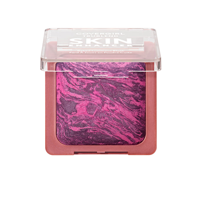Get cheeky with the TruBlend Skin Enhancer Baked Luminous Blush. Swirled with two shades for unique, multidimensional, high-impact pop and a luminous finish. Baked with Hyaluronic Acid and White Rose Extract to help hydrate and soothe skin. Available in 4 shades.