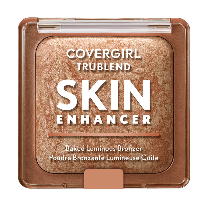 Get a “just-off-the-beach” glow with the COVERGIRL TruBlend Skin Enhancer Baked Luminous Bronzer. Swirled with two shades for unique, multidimensional, sun-kissed warmth and a luminous finish. Baked with Hyaluronic Acid and White Rose Extract to help hydrate and soothe skin. Available in 4 shades.