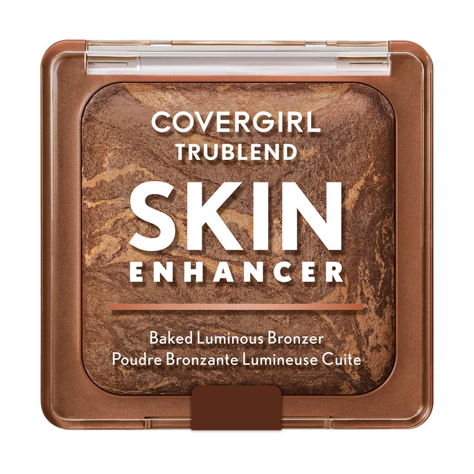 Get a “just-off-the-beach” glow with the COVERGIRL TruBlend Skin Enhancer Baked Luminous Bronzer. Swirled with two shades for unique, multidimensional, sun-kissed warmth and a luminous finish. Baked with Hyaluronic Acid and White Rose Extract to help hydrate and soothe skin. Available in 4 shades.