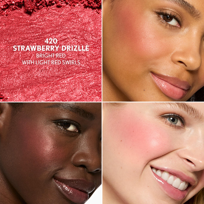 Get cheeky with the TruBlend Skin Enhancer Baked Luminous Blush. Swirled with two shades for unique, multidimensional, high-impact pop and a luminous finish. Baked with Hyaluronic Acid and White Rose Extract to help hydrate and soothe skin. Available in 4 shades.